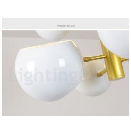 Lampadario moderno contemporaneo bianco a 10 luci 55 x 40 cm