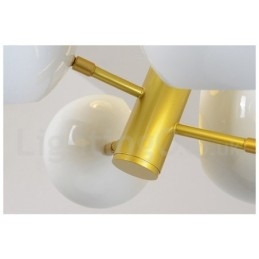 Lampadario moderno contemporaneo bianco a 10 luci 55 x 40 cm