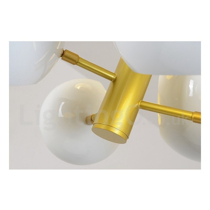 Lampadario moderno contemporaneo bianco a 10 luci 55 x 40 cm