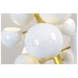 Lampadario moderno contemporaneo bianco a 10 luci 55 x 40 cm