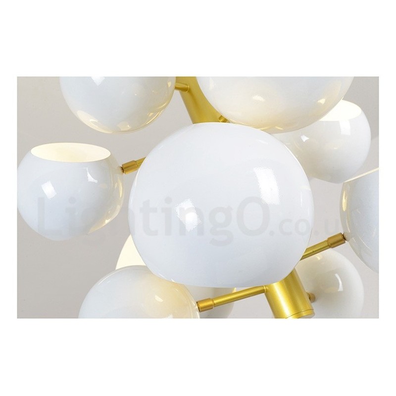 Lampadario moderno contemporaneo bianco a 10 luci 55 x 40 cm