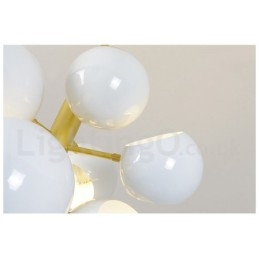 Lampadario moderno contemporaneo bianco a 10 luci 55 x 40 cm