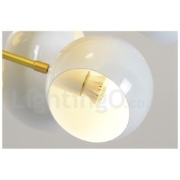 Lampadario moderno contemporaneo bianco a 10 luci 55 x 40 cm