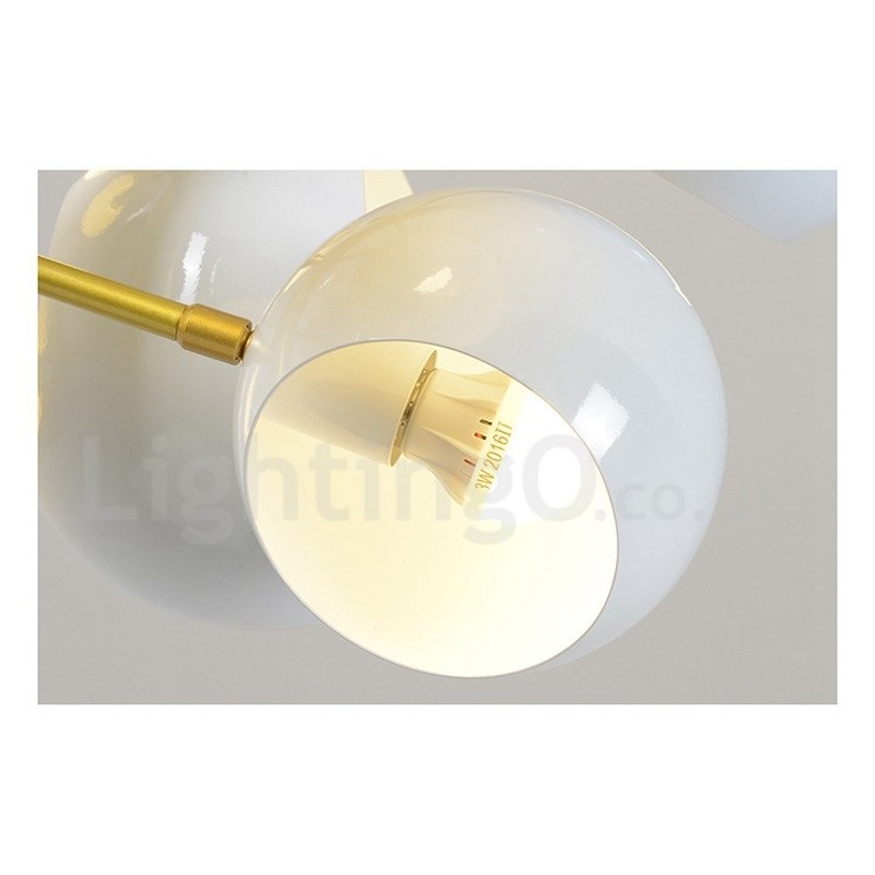 Lampadario moderno contemporaneo bianco a 10 luci 55 x 40 cm