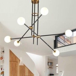 Lampadario moderno contemporaneo a 6 luci, 3 livelli, 100x70 cm