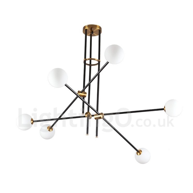 Lampadario moderno contemporaneo a 6 luci, 3 livelli, 100x70 cm
