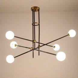 Lampadario moderno contemporaneo a 6 luci, 3 livelli, 100x70 cm