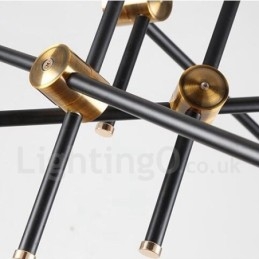 Lampadario moderno contemporaneo a 6 luci, 3 livelli, 100x70 cm