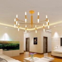 Lampadario contemporaneo LED in metallo 100 x 53 cm