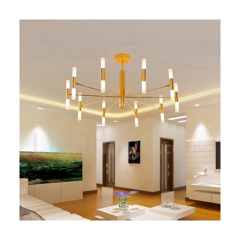 Lampadario contemporaneo LED in metallo 100 x 53 cm