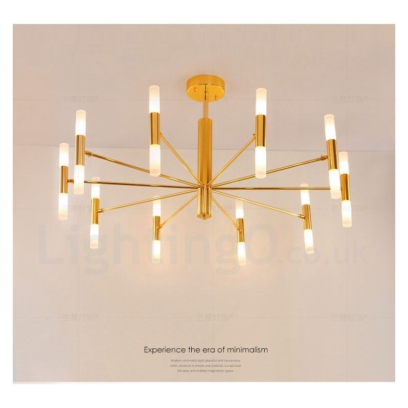 Lampadario contemporaneo LED in metallo 100 x 53 cm