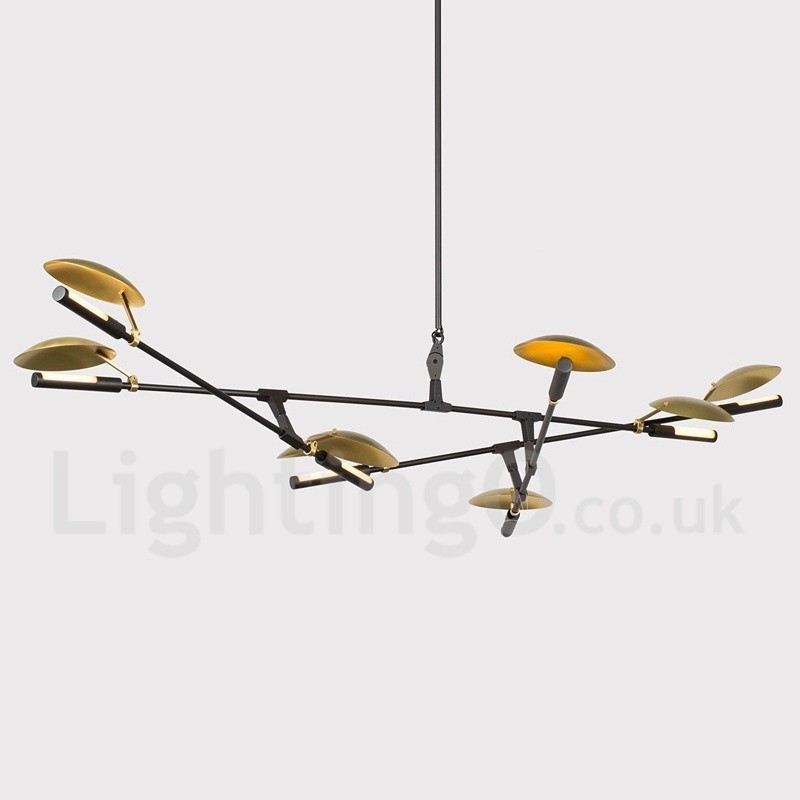 Lampadario moderno contemporaneo a 8 luci in metallo