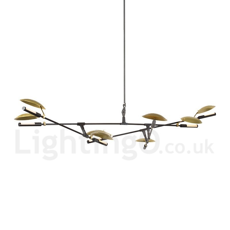 Lampadario moderno contemporaneo a 8 luci in metallo