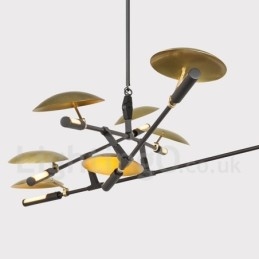 Lampadario moderno contemporaneo a 8 luci in metallo