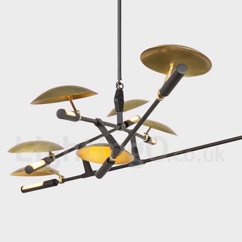 Lampadario moderno contemporaneo a 8 luci in metallo