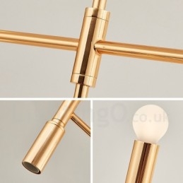 Lampadario moderno contemporaneo a 8 luci, 3 livelli, metallo, 80 cm