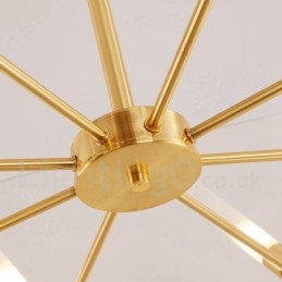 Lampadario contemporaneo girevole a 8 luci in metallo 72 x 43 cm