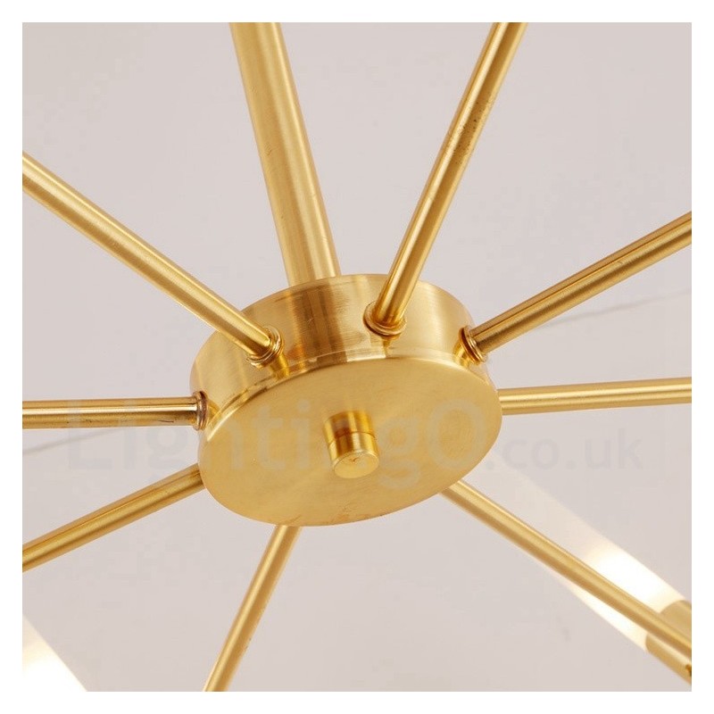 Lampadario contemporaneo girevole a 8 luci in metallo 72 x 43 cm