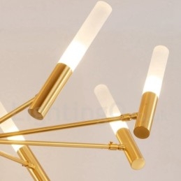 Lampadario contemporaneo girevole a 8 luci in metallo 72 x 43 cm
