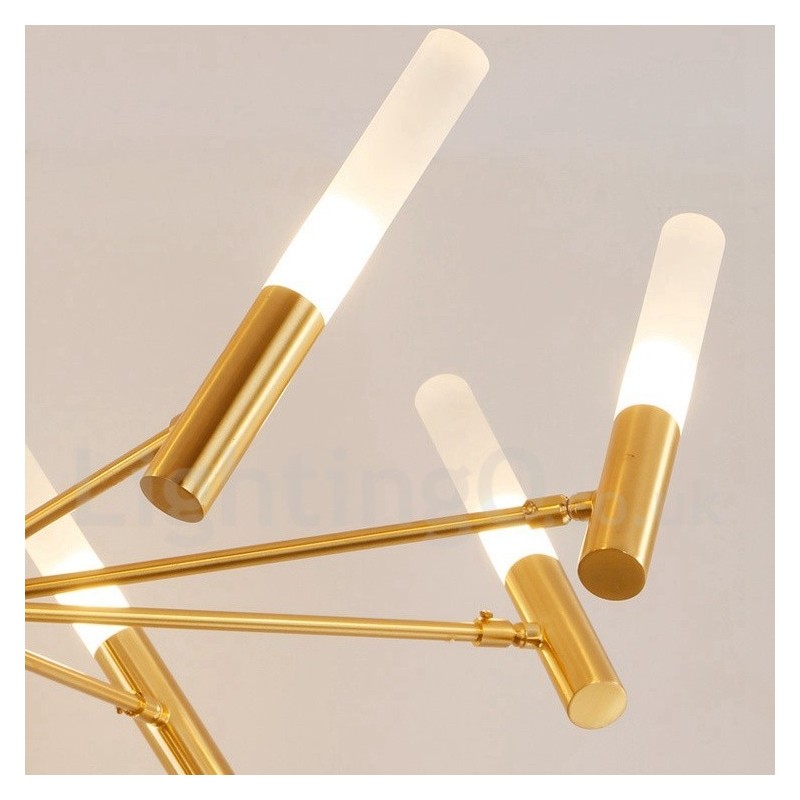 Lampadario contemporaneo girevole a 8 luci in metallo 72 x 43 cm