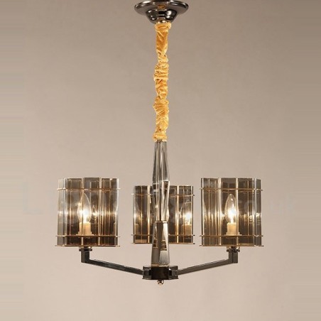 Lampadario contemporaneo a 3 luci in vetro 55 x 40 cm