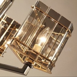 Lampadario contemporaneo a 3 luci in vetro 55 x 40 cm