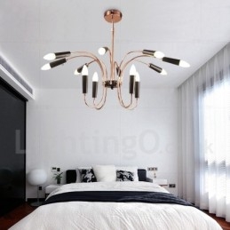 Lampadario moderno contemporaneo a 2 livelli con 12 luci
