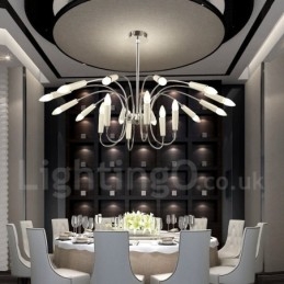 Lampadario contemporaneo a 2 livelli con 18 luci LED 105 x 85 cm