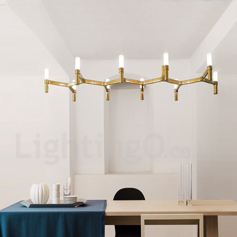Lampadario moderno contemporaneo a 10 luci a un livello