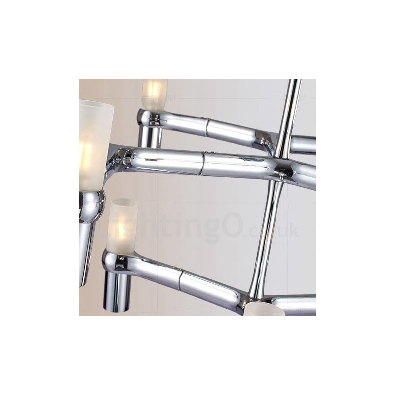 Lampadario contemporaneo a 12 luci a 3 livelli 75x55 cm