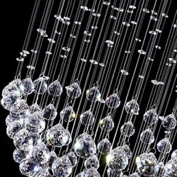 Lampadario a sospensione in cristallo moderno a 5 luci argento trasparente
