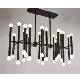 Lampadario LED moderno contemporaneo 42 luci metallo 96 x 52 cm