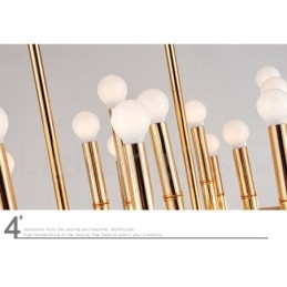 Lampadario LED moderno contemporaneo 42 luci metallo 96 x 52 cm