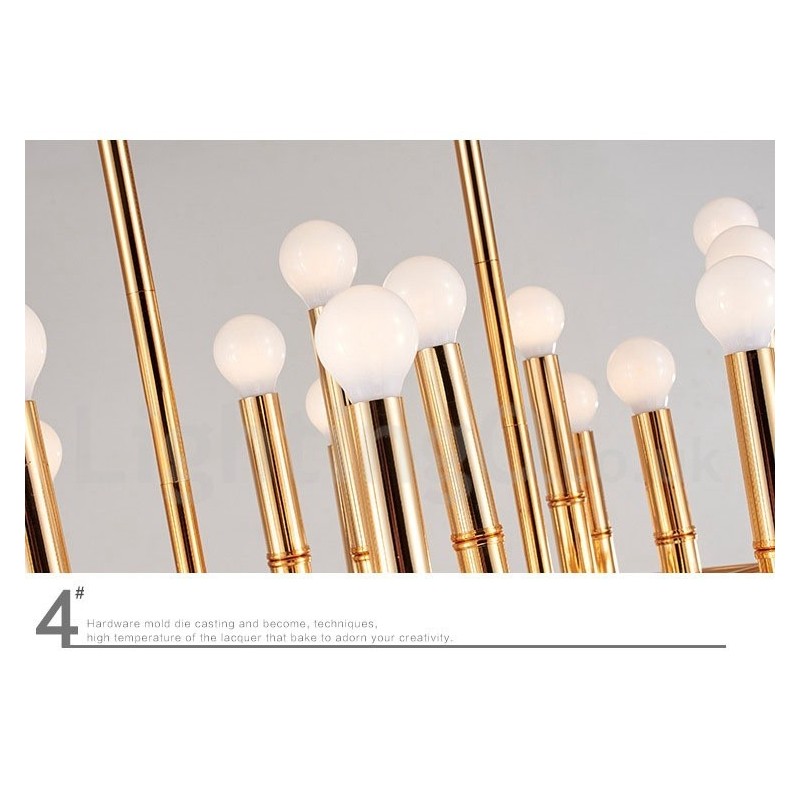 Lampadario LED moderno contemporaneo 42 luci metallo 96 x 52 cm