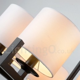 Lampadario contemporaneo a 8 luci in tessuto 70 x 62 cm