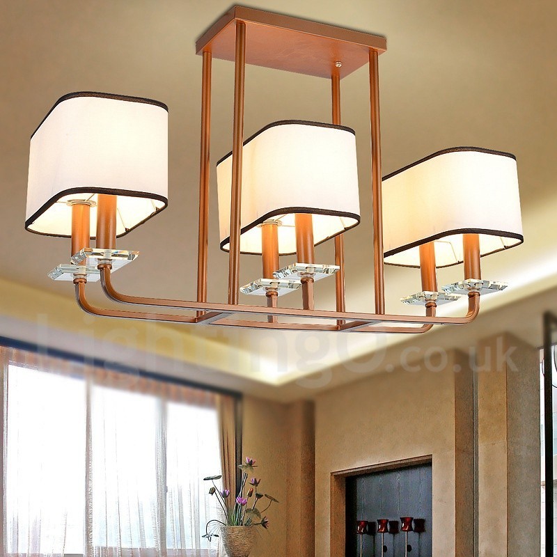 Lampadario contemporaneo a 6 luci a un livello 80x50 cm