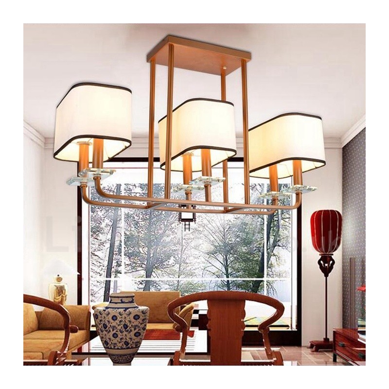 Lampadario contemporaneo a 6 luci a un livello 80x50 cm