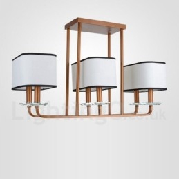 Lampadario contemporaneo a 6 luci a un livello 80x50 cm