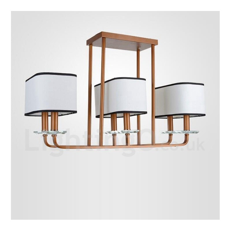 Lampadario contemporaneo a 6 luci a un livello 80x50 cm