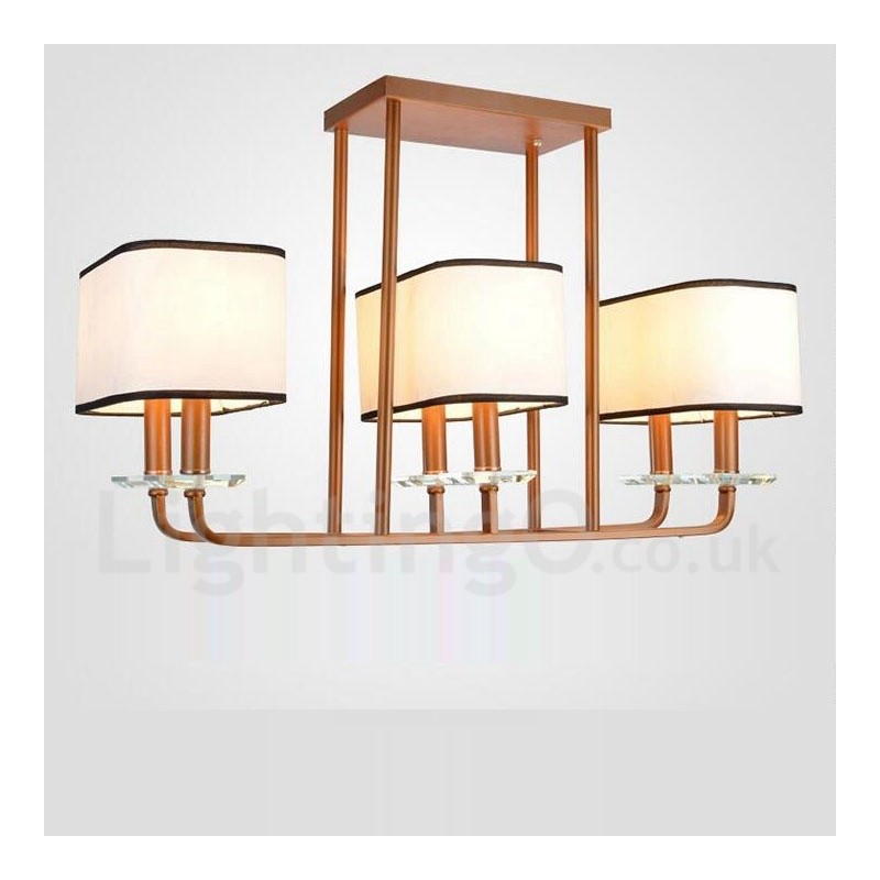 Lampadario contemporaneo a 6 luci a un livello 80x50 cm
