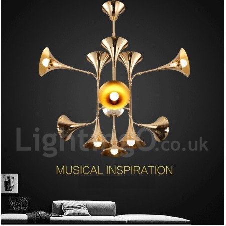 Lampadario moderno contemporaneo a 12 luci in metallo 80 cm