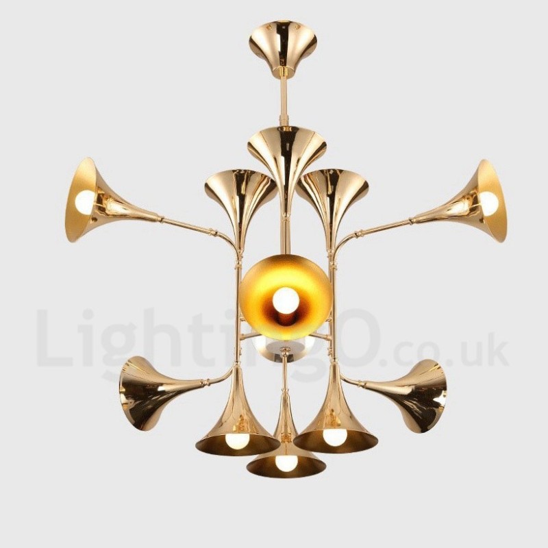 Lampadario moderno contemporaneo a 12 luci in metallo 80 cm