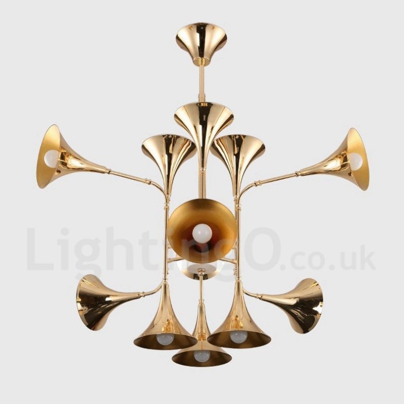 Lampadario moderno contemporaneo a 12 luci in metallo 80 cm
