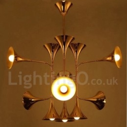 Lampadario moderno contemporaneo a 12 luci in metallo 80 cm