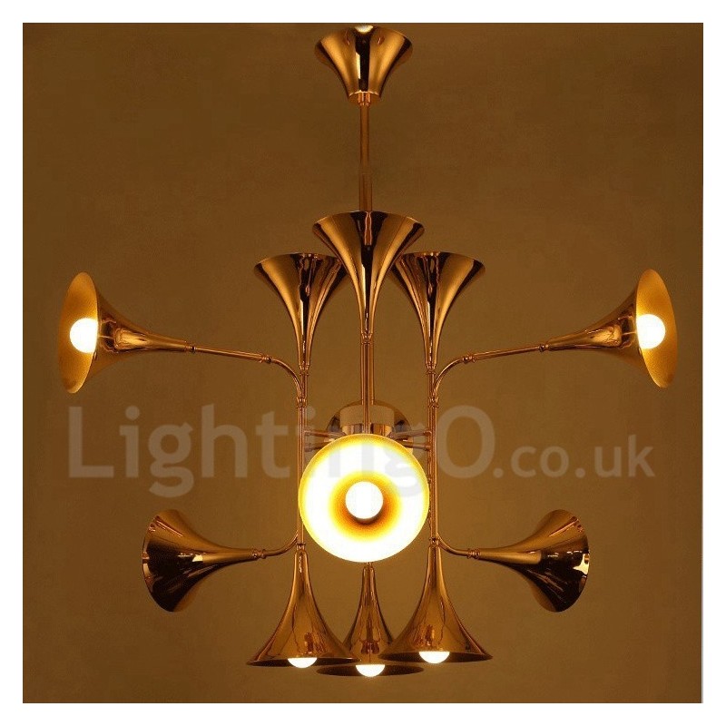 Lampadario moderno contemporaneo a 12 luci in metallo 80 cm