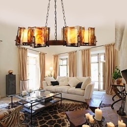 Lampadario rustico classico tradizionale stile lodge