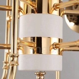 Lampadario moderno contemporaneo a 24 luci LED in metallo 100 cm