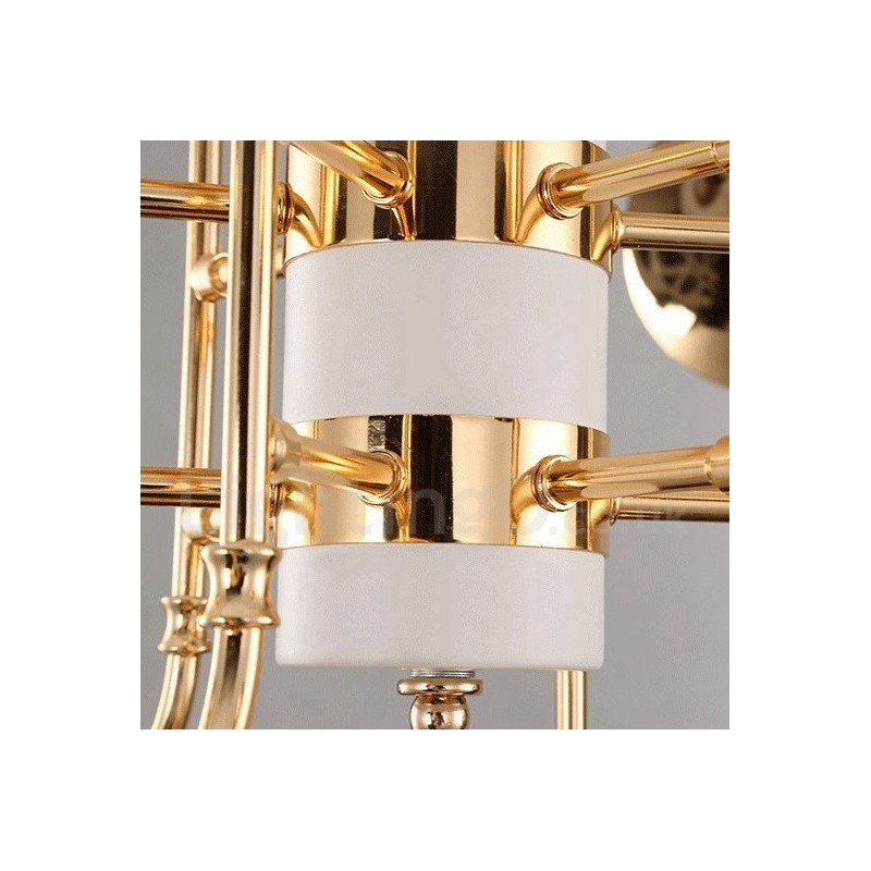 Lampadario moderno contemporaneo a 24 luci LED in metallo 100 cm