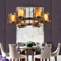 Lampadario rustico classico tradizionale stile lodge