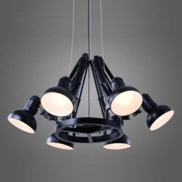 Lampadario moderno contemporaneo a 6 luci, 1 livello